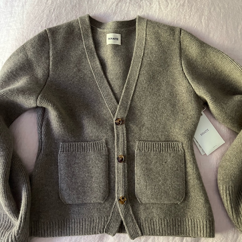 Brand new with tags Khaite scarlet cardigan M